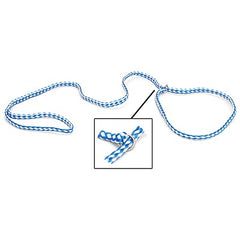 Jeffers Pet Animal Control Dog Leads, 6 Ft Slip Rope Leash, Safe Durable Braided Poly Rope with Nickel Ring, Lightweight Training Lead for Travel, Rescue, Kennel, House & Walking - Light Blue