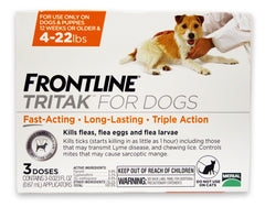 Frontline Tritak for Dogs 4-22 lbs 3 Month