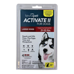 TevraPet Activate II للكلاب الكبيرة التي يتراوح وزنها بين 21 و55 رطلاً، تكفي لمدة 4 أشهر