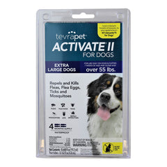 TevraPet Activate II للكلاب الكبيرة جدًا التي يزيد وزنها عن 55 رطلاً، إمداد لمدة 4 أشهر
