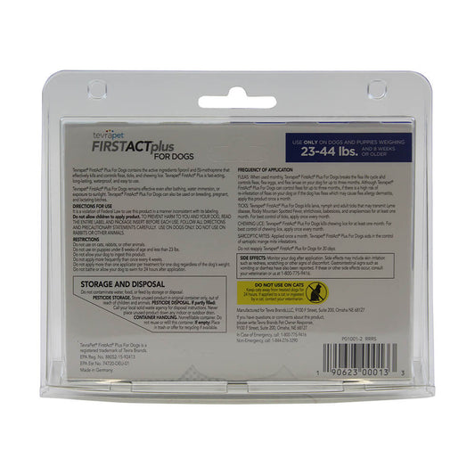طعام TevraPet FirstAct Plus للكلاب من وزن 23 إلى 44 رطلاً، إمداد لمدة 3 أشهر