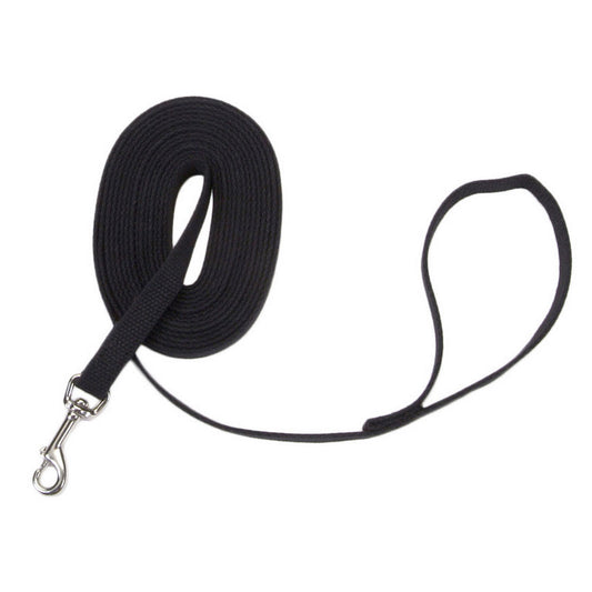Coastal Pet Products Train Right Cotton Web Training Leash 30ft Black 5/8″ x 30ft – 00530-BLK30