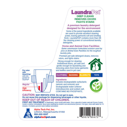 LaundraPet Premium Pet Laundry Detergent Triple Strength 64 fl oz