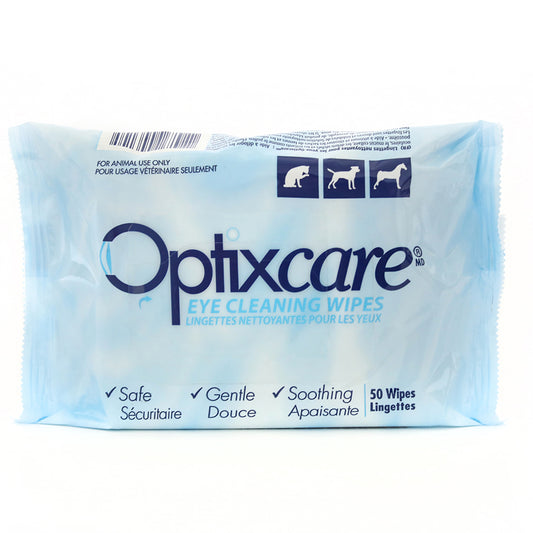 Optixcare Eye Cleaning Wipes for Animals 50 Wipes