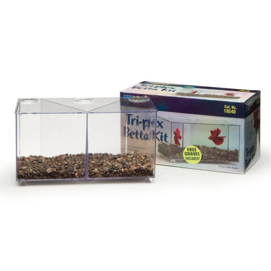 Lee's Aquarium & Pet Products Triplex Betta Tank Clear, 1ea/24oz.