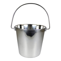 Stainless Steel Pail, Round with Rivets, 1 qt