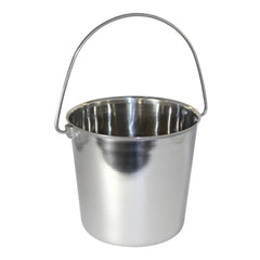 Stainless Steel Pail, Round with Rivets, 2 qt