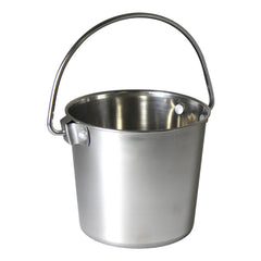 Stainless Steel Pail, Round with Rivets, 2 qt