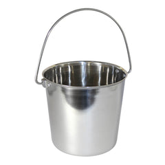 Stainless Steel Pail, Round with Rivets, 4 qt