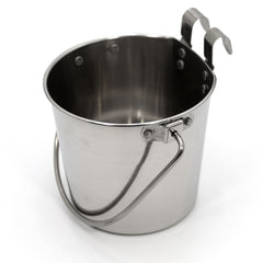 Stainless Steel Pail, Round with Rivets, 9 qt
