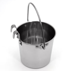 Stainless Steel Pail, Round with Rivets, 9 qt
