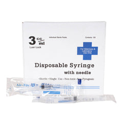 Air Tite Syringe with needle 3 x 22 x 1 luer loc