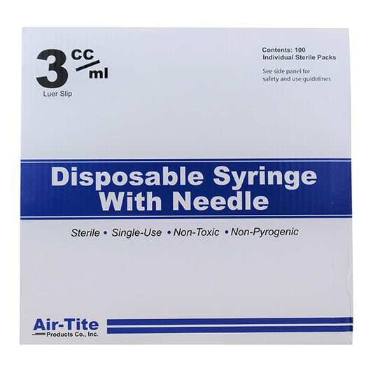 Air-Tite Syringes w/Needles 3cc LS x 25 g x 5/8"