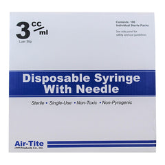 Air-Tite Syringes w/Needles 3cc LS x 25 g x 5/8"