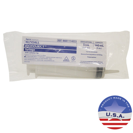 Rx Monoject Syringe 140 CC Catheter