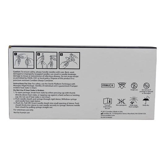 Monoject Syringes with Needles 3 cc LS with 25g x 5/8"