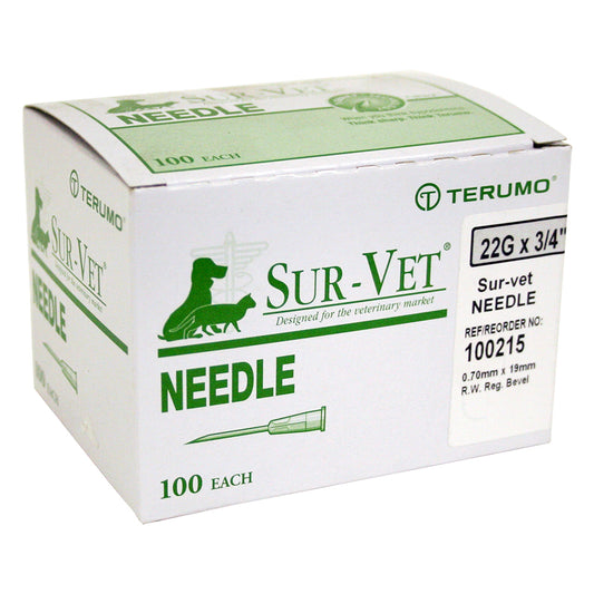 Rx SUR-VET Needle 22 x 3/4 Terumo