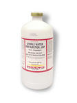 Agua estéril para inyección Rx, botella de 500 ml
