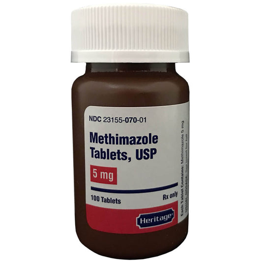 Rx Methimazole 5 mg x 100 tablets