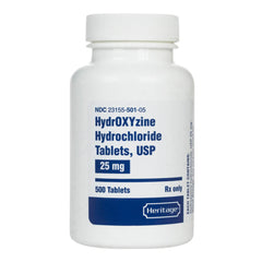 Rx Hydroxyzine 25mg x 500 tablets