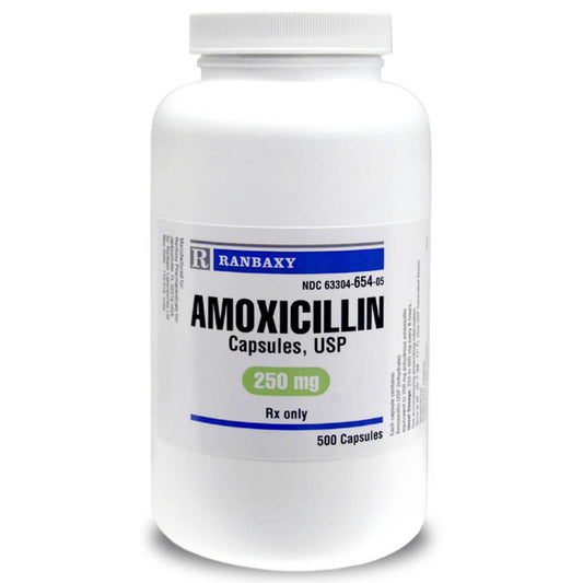 Rx Amoxicillin Capsules 250 mg x 500 ct