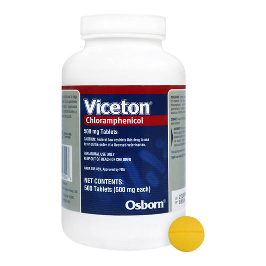 Rx Viceton (Chloramphenicol) 500 mg x 500 tablets