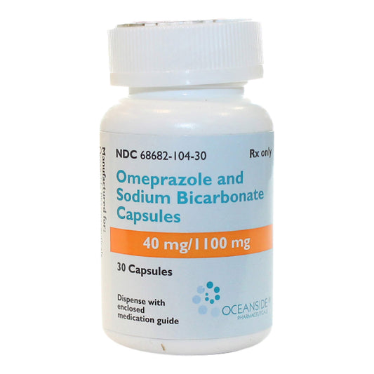 Rx Omeprazole and Sodium Bicarbonate Capsules 40/1100mg, 30ct