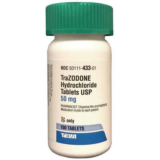 Rx Trazodone 50 mg x 100 tablets