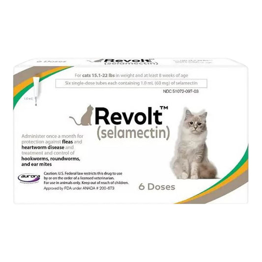 Rx Revolt (selamectin) Cat 15.1-22 lbs 6pk