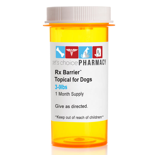 محلول موضعي Rx Barrier للكلاب، من 3 إلى 9 أرطال، شهر واحد