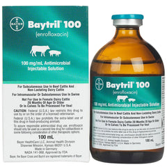Rx Baytril 100 Injectable Solution, 100ml
