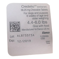 Rx Credelio 4.4-6 رطل (أصفر) × قرص واحد