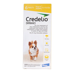 Rx Credelio, 4.4-6 lb (Yellow) x 6 Tablets