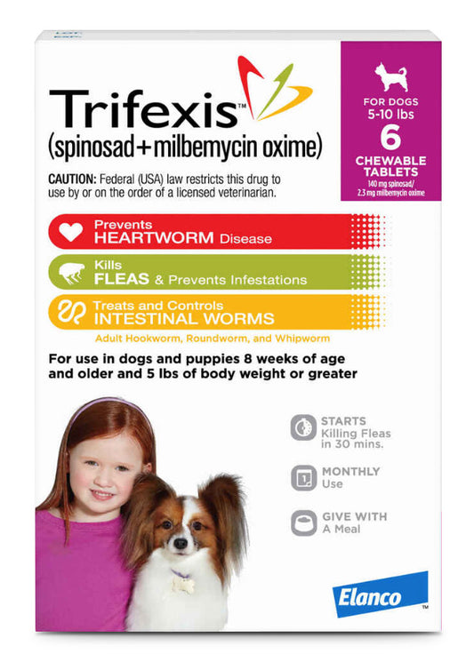 Rx Trifexis 5-10 lbs (Pink) x 6 tablets