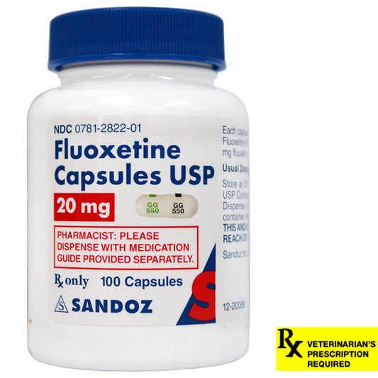 Rx Fluoxetine, 20 mg x 100 Capsules