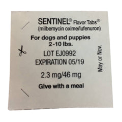 Rx Sentinel Flavor Tabs 2-10lbs x 1 tablet