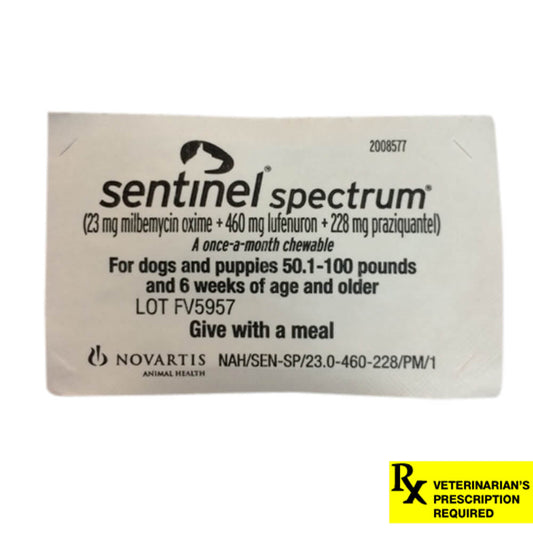 Rx Sentinel Spectrum Chews 51-100lbs x 1 tablet
