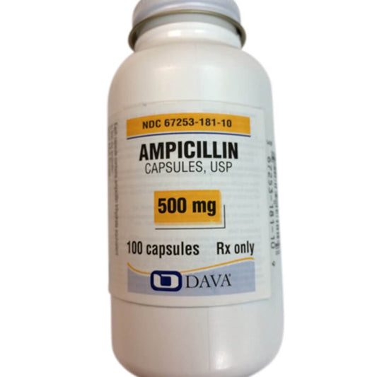 Rx Ampicillin 500 mg x 100 capsules