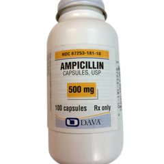 Rx Ampicillin 500 mg x 100 capsules