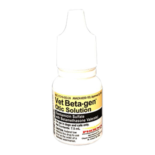 Rx Gentaved (Vet Betagen) otic solution x 7.5mL bottle