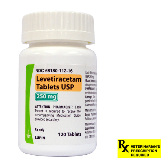 Rx Levetiracetam 250mg x 120 tablets