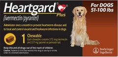 Rx Heartgard Plus Chewable, 51-100 lb x 1 Tablet