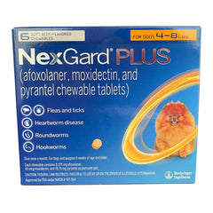 Rx Nexgard Plus، 4.1-8 رطل، 6 عبوات