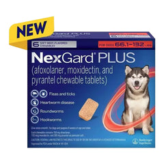 Rx Nexgard Plus, 66.1-132 lbs, 6pk