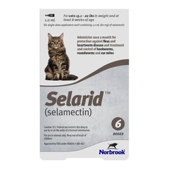 Rx Selarid 15-22 رطلاً قططًا × 6 أشهر