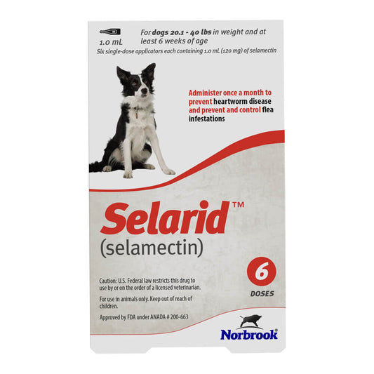 Rx Selarid 20-40lbs canine x 6 months