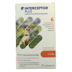 Rx Interceptor Plus 2-8lbs (Orange) x 6 tablets