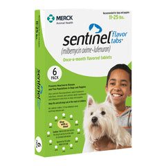 أقراص Rx Sentinel Flavor بوزن 11-25 رطلاً × 6 أقراص