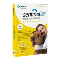 أقراص Rx Sentinel Flavor بوزن 26-50 رطلاً × 6 أقراص