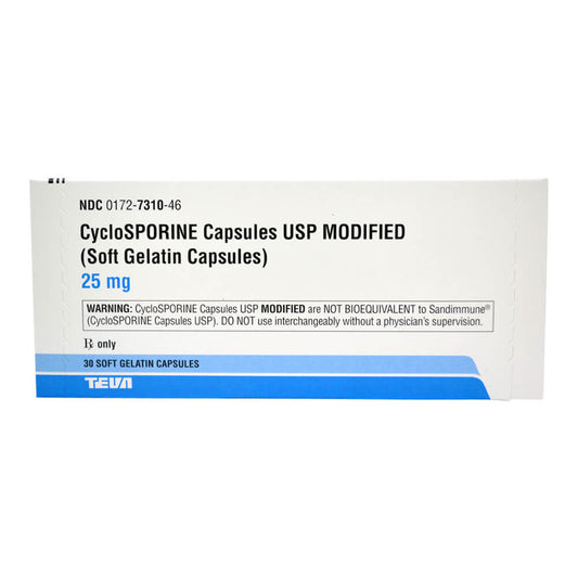Ciclosporina modificada Rx 25 mg x 30 cápsulas